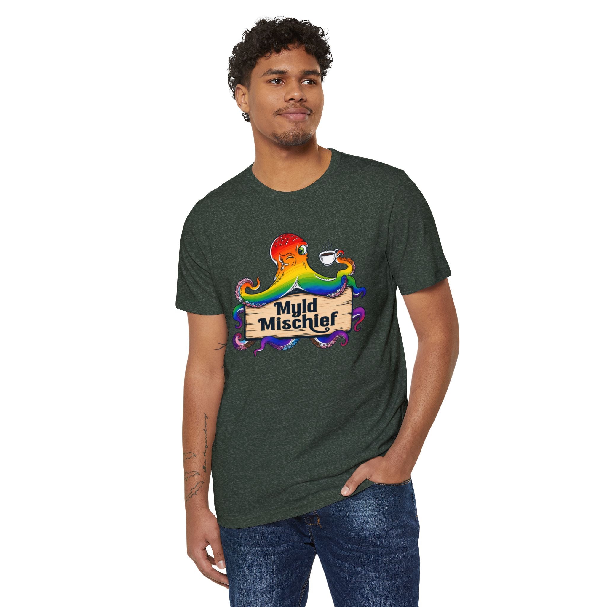 Pride Myld Mischief Bizi Logo - Organic Unisex T-Shirt