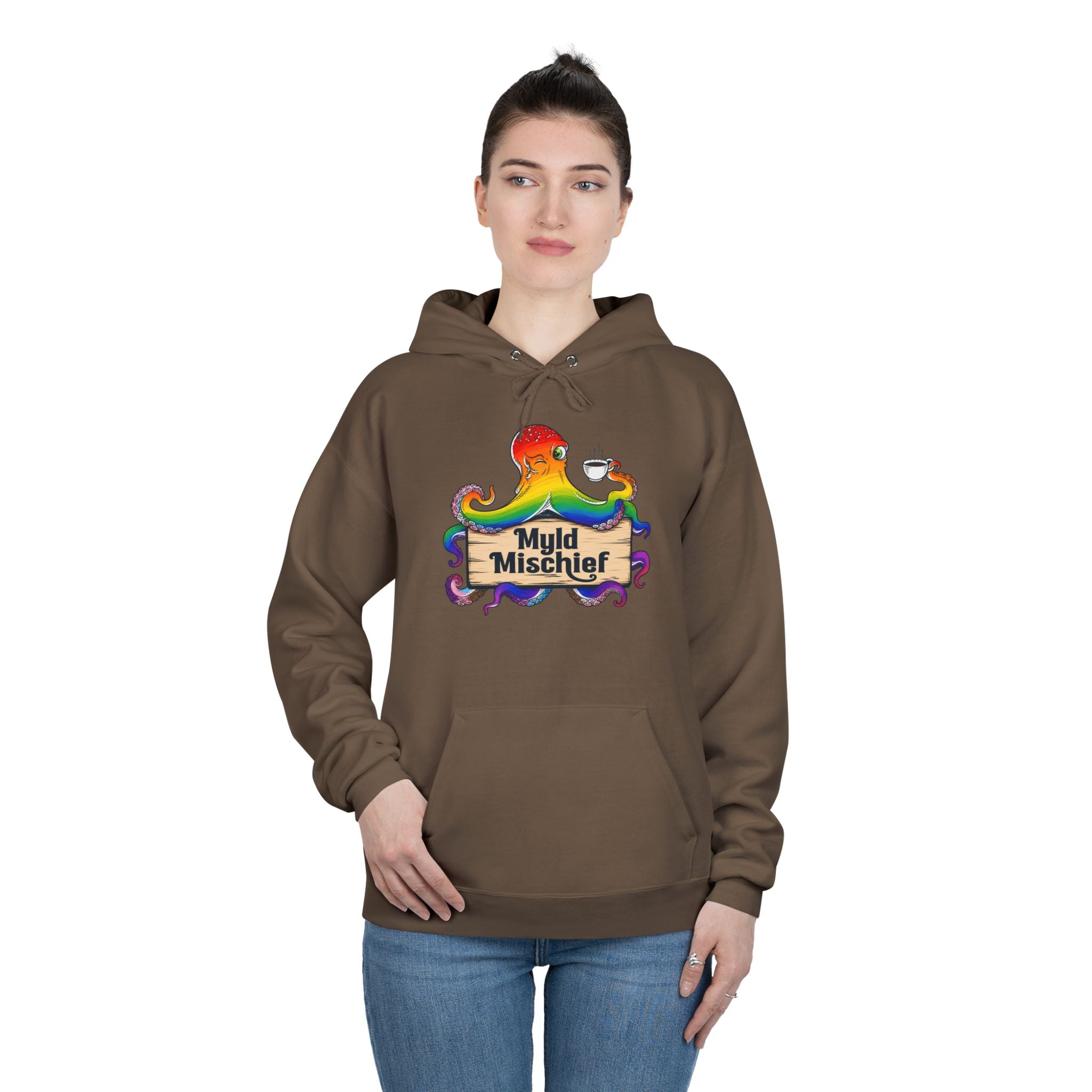 Pride Myld Michief Bizi Logo – Unisex Eco Hoodie