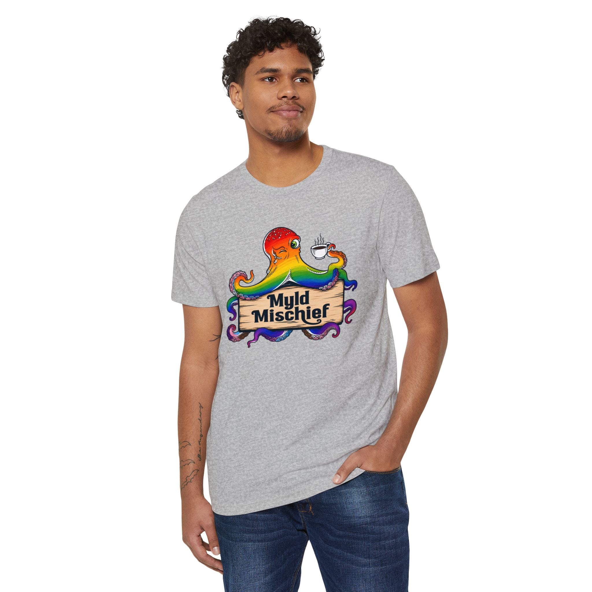 Pride Myld Mischief Bizi Logo - Organic Unisex T-Shirt