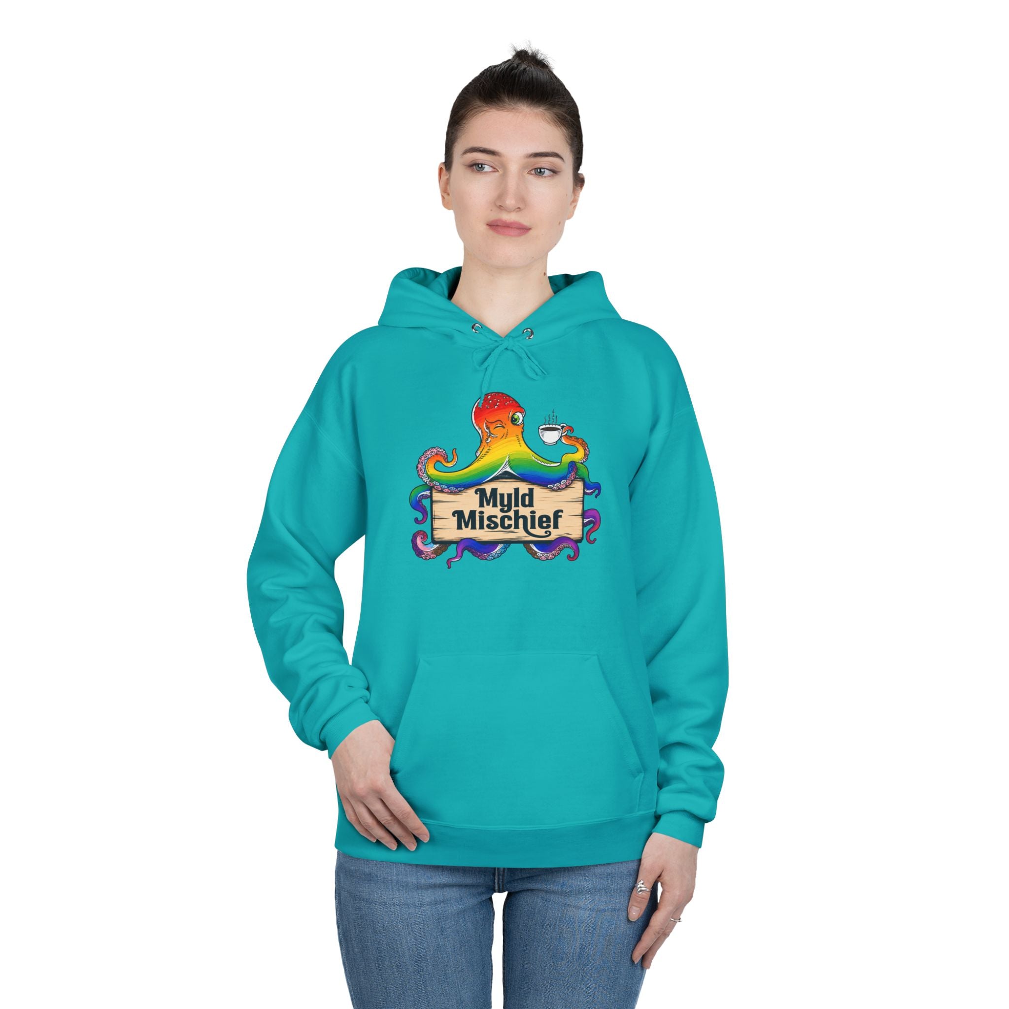 Pride Myld Michief Bizi Logo – Unisex Eco Hoodie