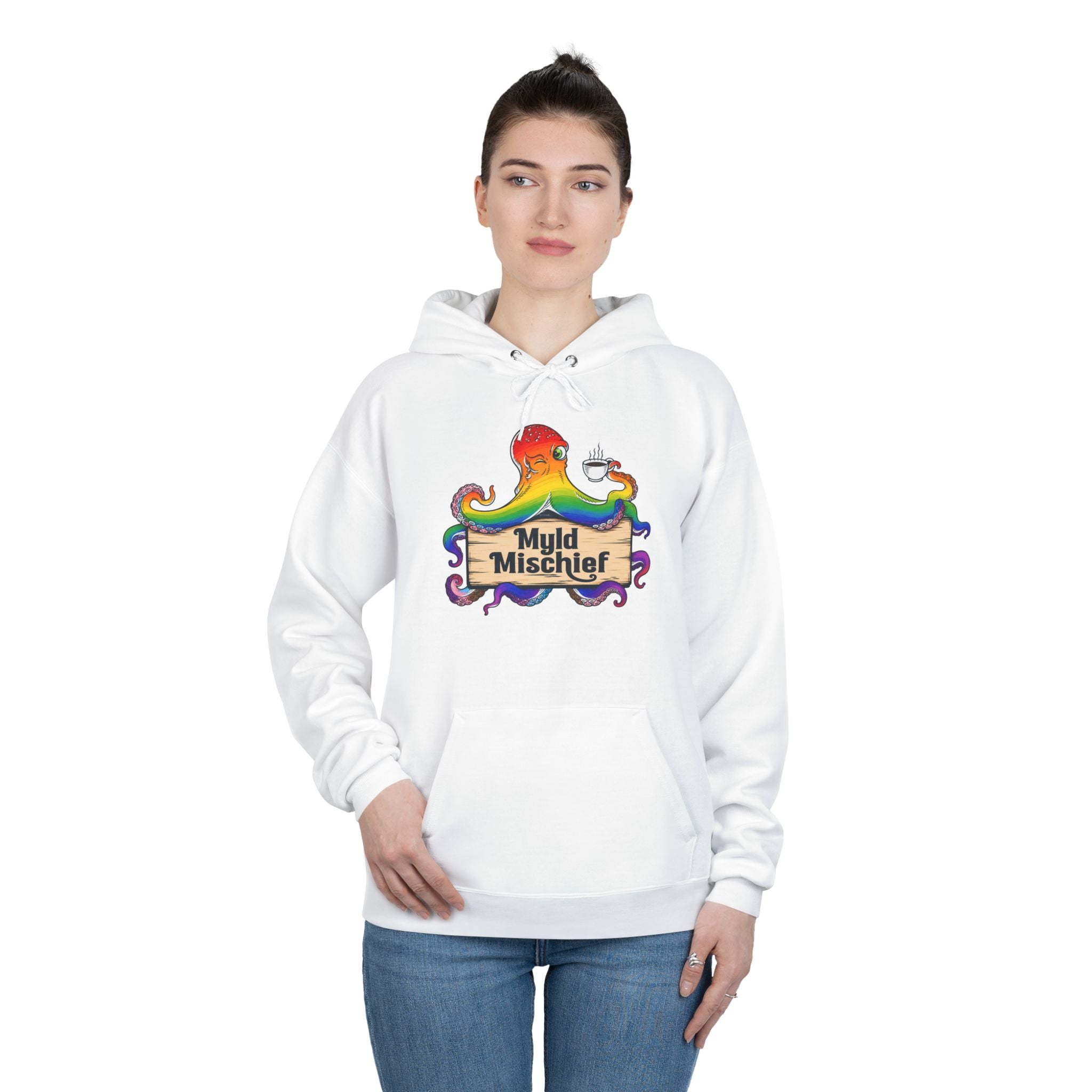 Pride Myld Michief Bizi Logo – Unisex Eco Hoodie