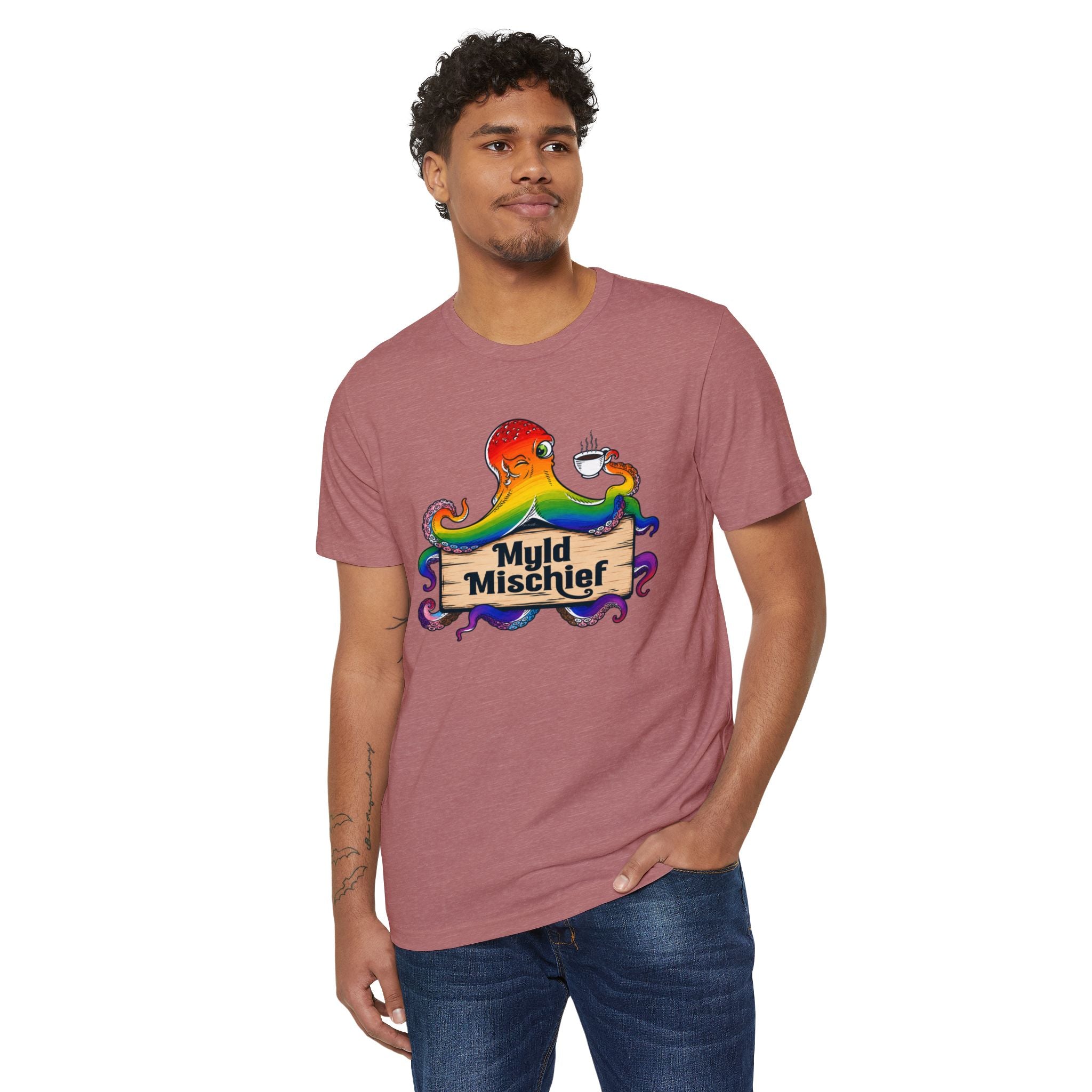 Pride Myld Mischief Bizi Logo - Organic Unisex T-Shirt