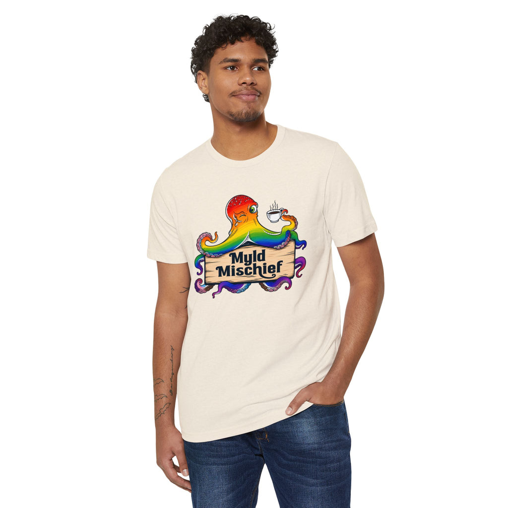 Pride Myld Mischief Bizi Logo - Organic Unisex T-Shirt