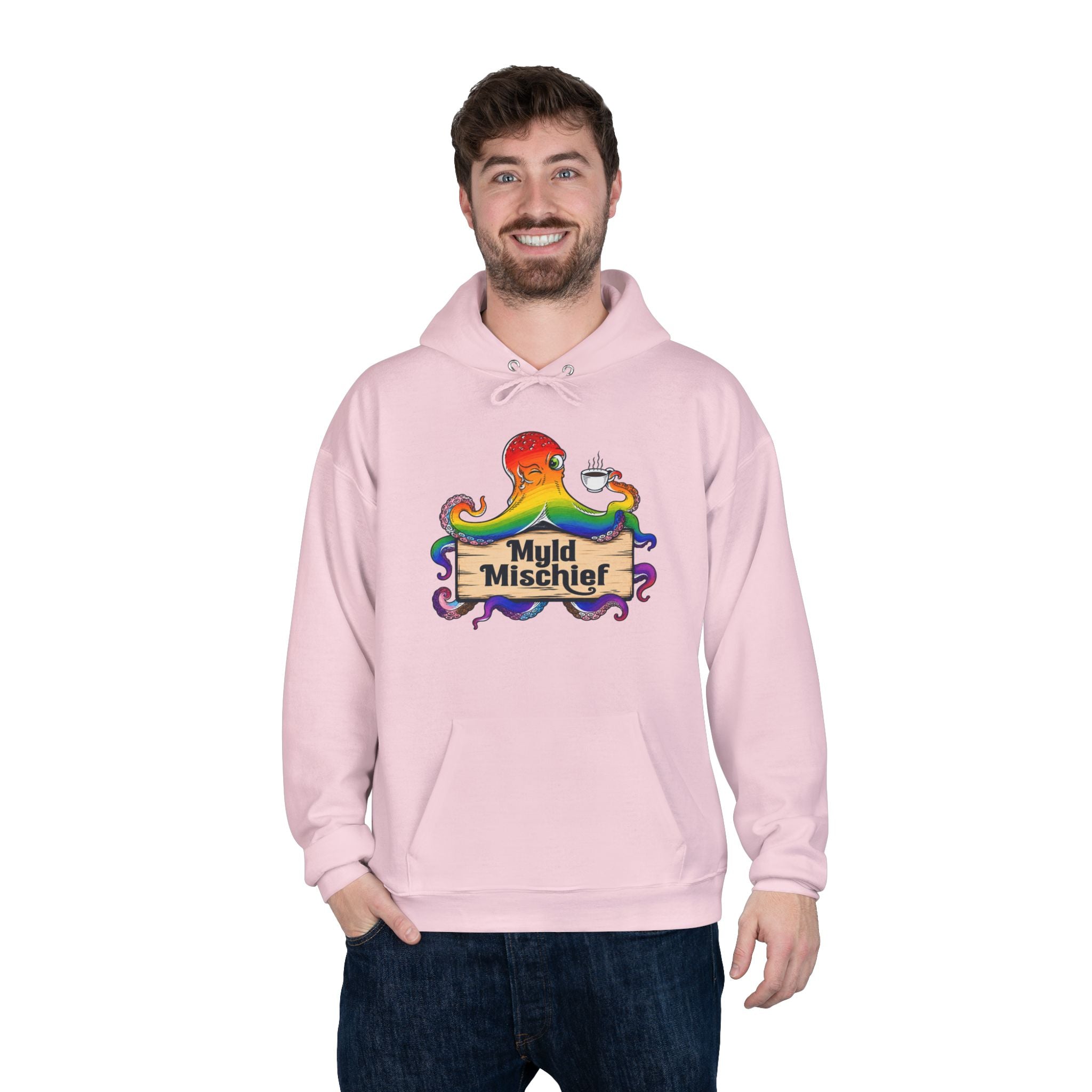Pride Myld Michief Bizi Logo – Unisex Eco Hoodie