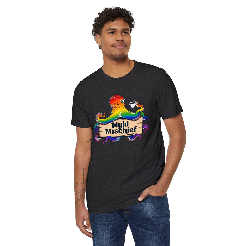 Pride Myld Mischief Bizi Logo - Organic Unisex T-Shirt