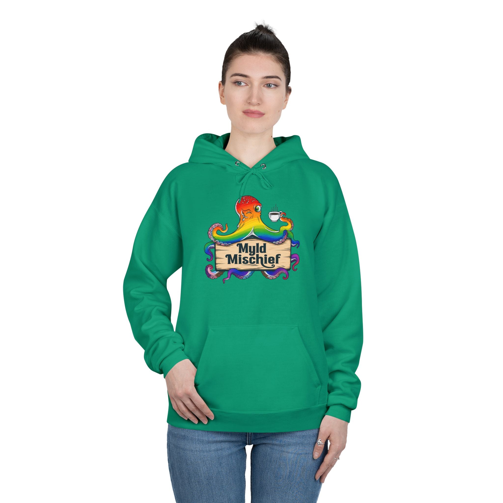Pride Myld Michief Bizi Logo – Unisex Eco Hoodie