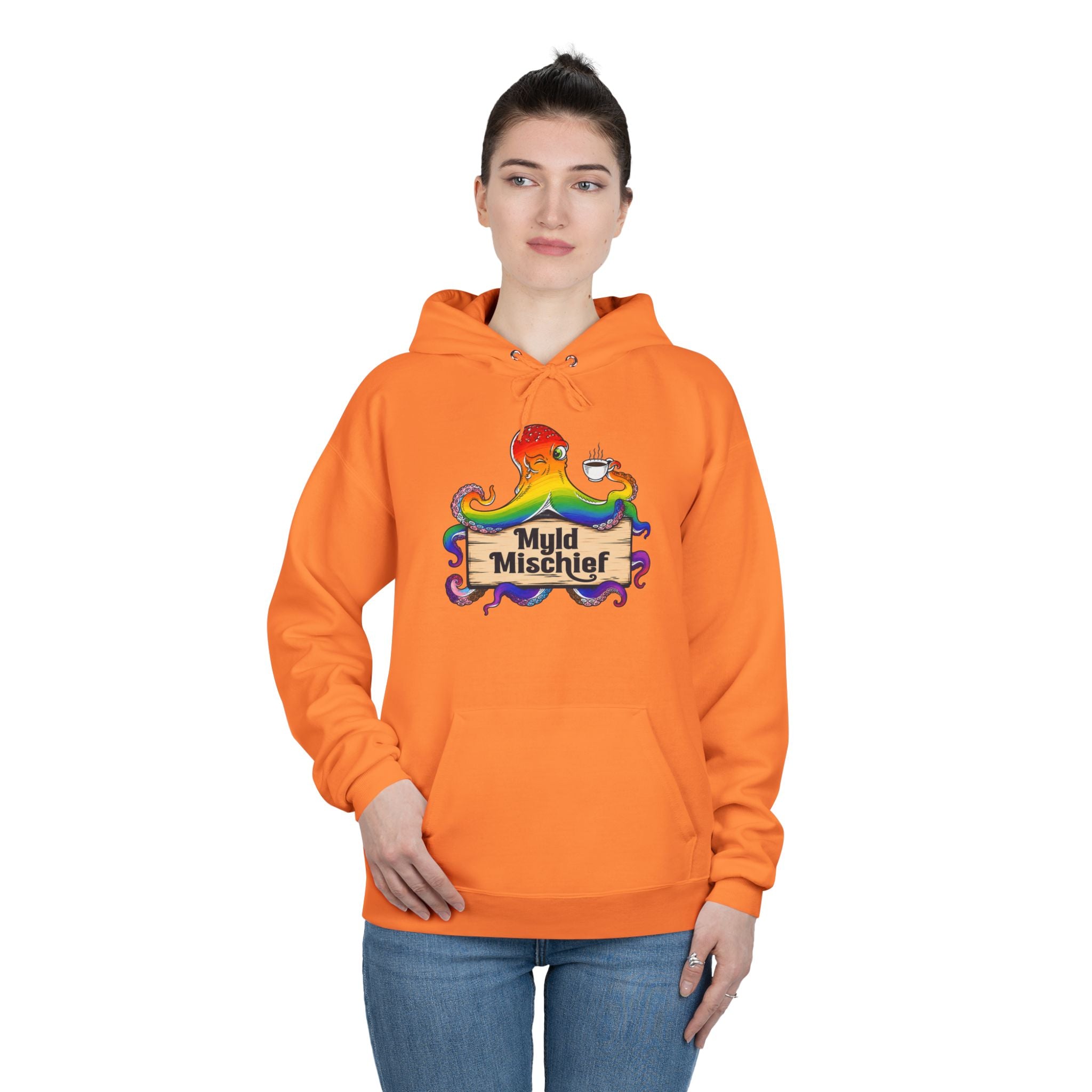Pride Myld Michief Bizi Logo – Unisex Eco Hoodie