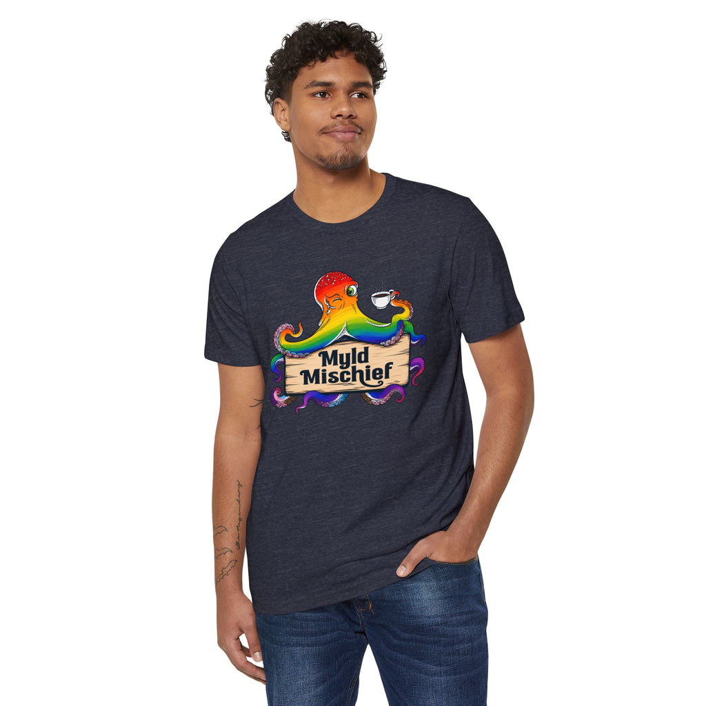Pride Myld Mischief Bizi Logo - Organic Unisex T-Shirt