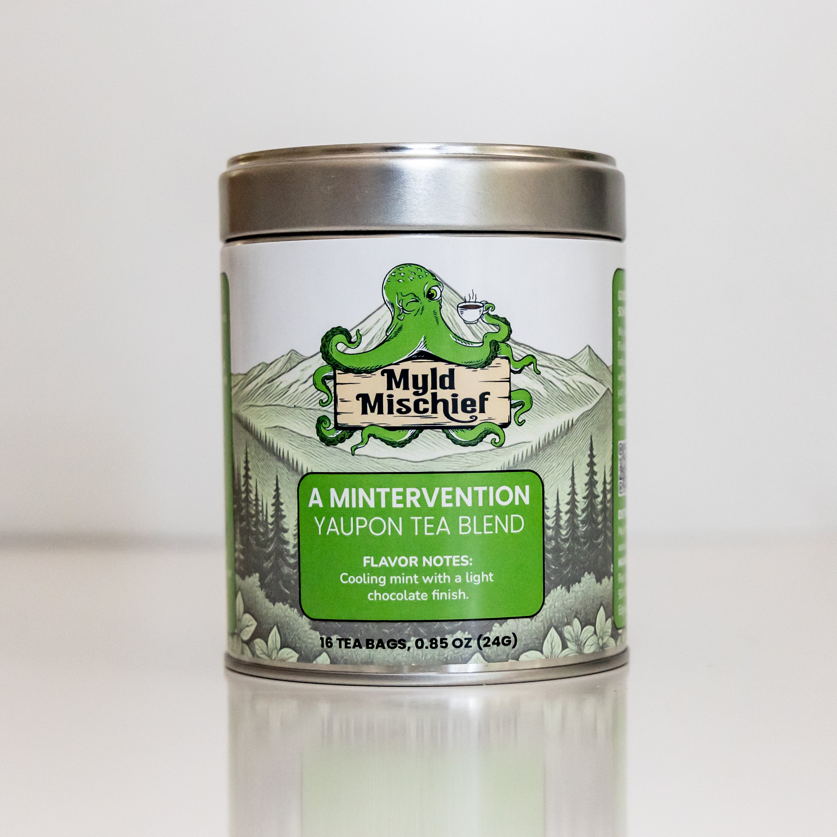 A Mintervention – Yaupon Tea Blend • Tin • 16 Sachets