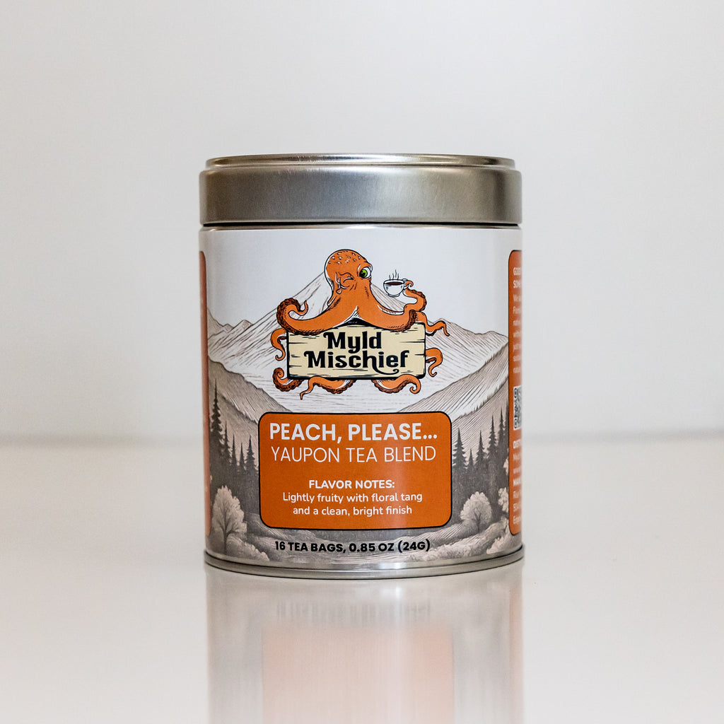 Peach, Please... – Yaupon Tea Blend • Tin • 16 Sachets
