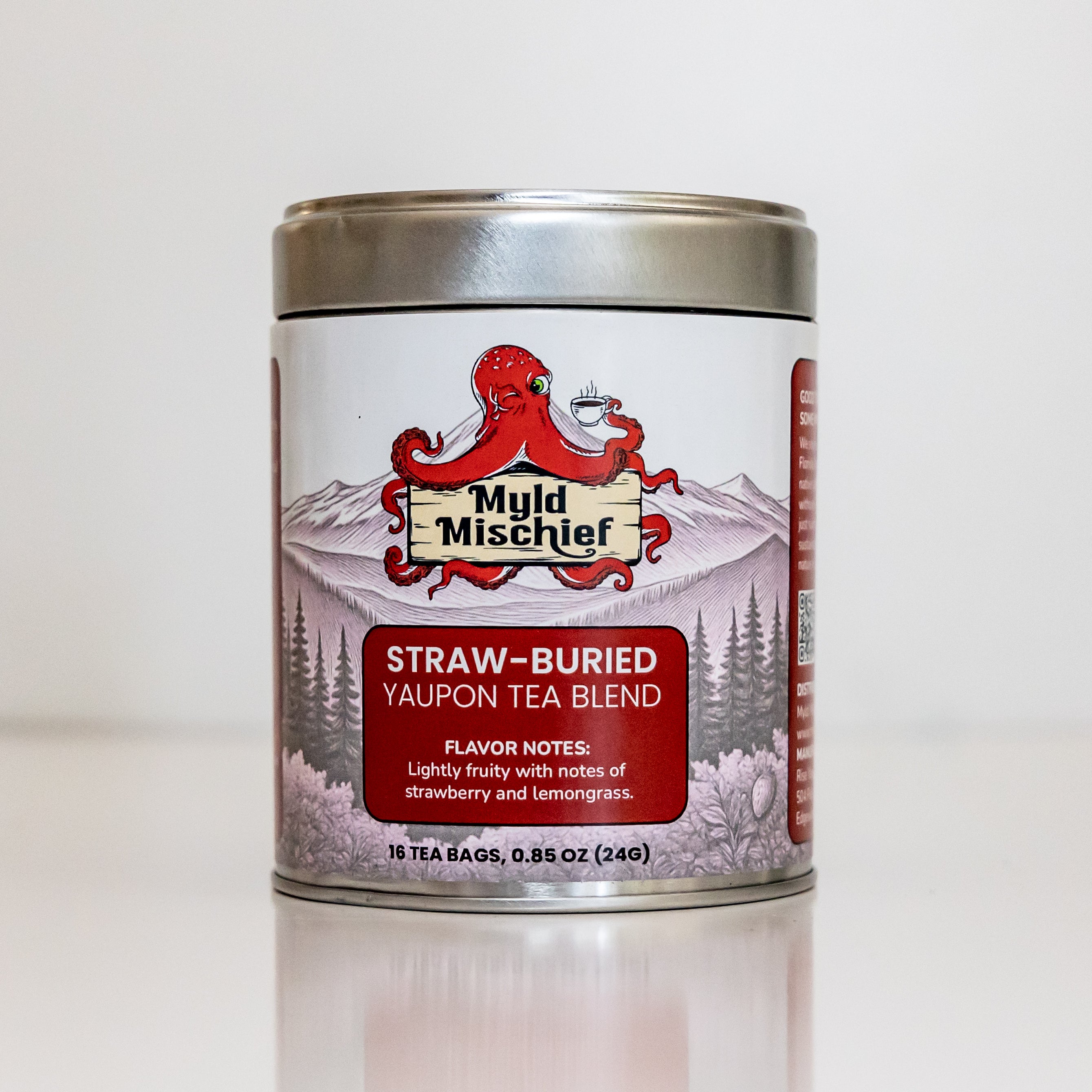 Straw-Buried – Yaupon Tea Blend • Tin • 16 Sachets
